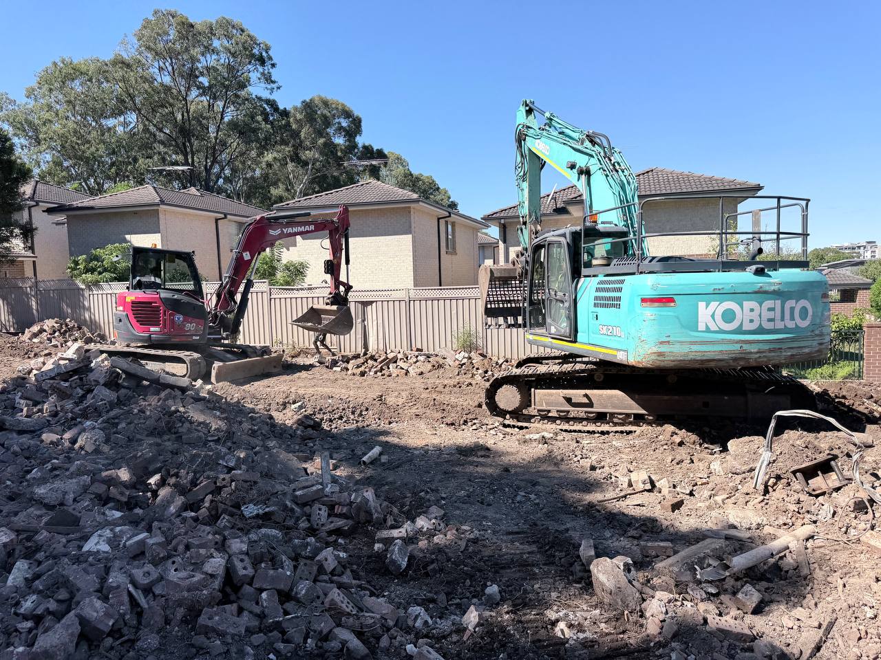 Blacktown Dual Excavator Site Clearance by Direct Demolition
