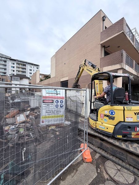 Commercial demolition site Sydney